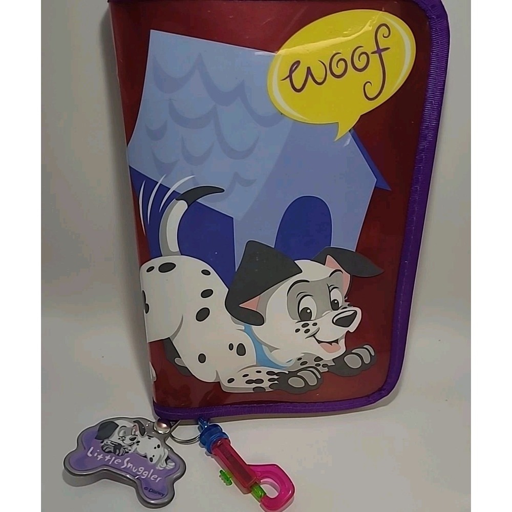 Vintage Disney Store Exclusive 102 Dalmatians Zip Filled Organizer Vinyl Set Y2K